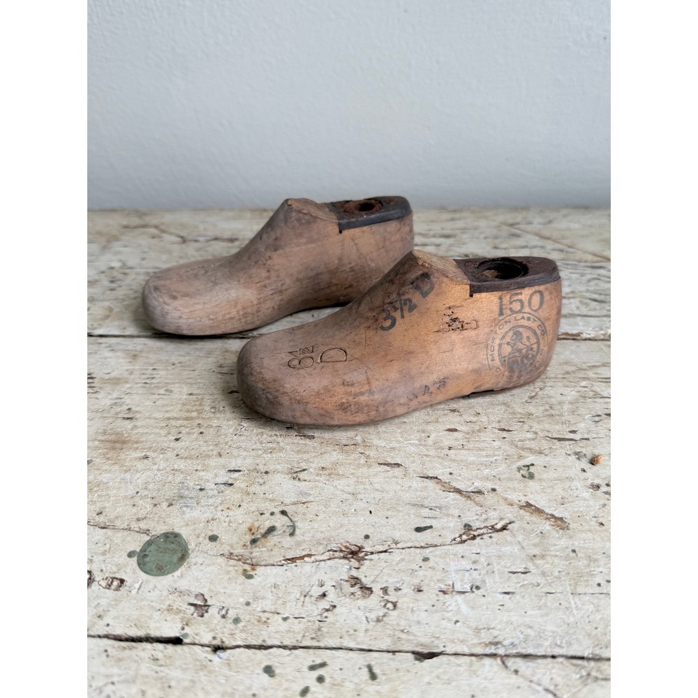 Vintage Morton Last Co Wooden Child Shoe Forms Size 3.5D Model 150 Cobbler Pair - Picture 5 of 7
